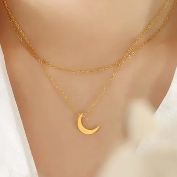 Moon Child Layered Necklace - Picture 1 of 3